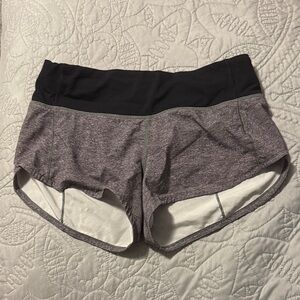 Grey lululemon speed up shorts